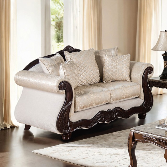 Huelva Loveseat Classic Traditional Sm6452-Lv By Furniture Of America | Mobilia Cleopatra 3 Huelva Loveseat – Classic Traditional Comfort with Elegant Detailing