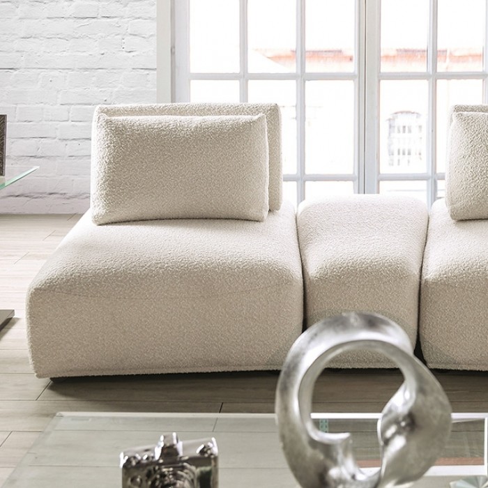 Stavanger Curved 2-Seater With Ottoman Fm63001Bg-D By Furniture Of America | Mobilia Cleopatra 3 Stavanger Curved 2-Seater with Ottoman FM63001BG-D by Furniture of America