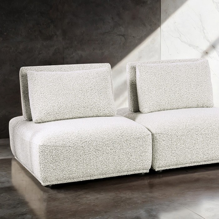 Stavanger 2-Seater Fm63001Lg-B In Light Gray Boucle By Furniture Of America | Mobilia Cleopatra 3 Stavanger 2-Seater FM63001LG-B in Light Gray Boucle by Furniture of America