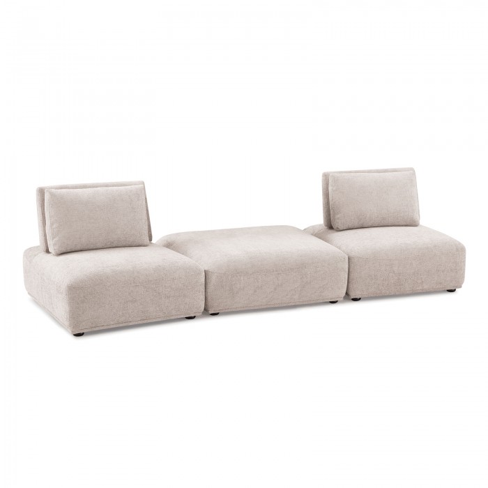 Stavanger 2-Seater With Square Ottoman In Light Brown Boucle Fm63001Lb-C By Furniture Of America | Mobilia Cleopatra 3 Stavanger 2-Seater with Square Ottoman in Light Brown Boucle FM63001LB-C by Furniture of America