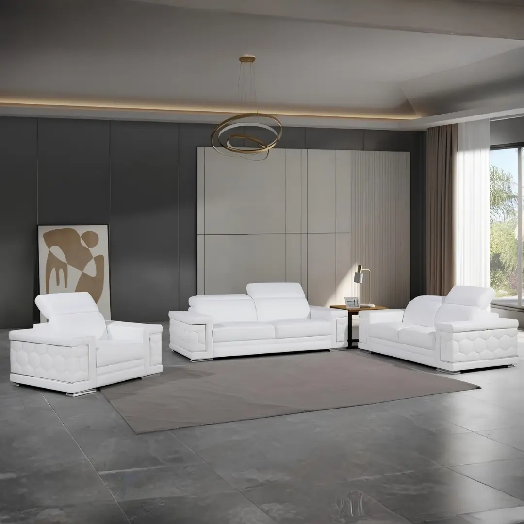 296 Genuine Leather Sofa Set By Gu Furniture | Mobilia Cleopatra 3 296 Genuine leather Sofa Set By Gu Furniture - Image 1
