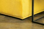 Stavanger 2-Seater with Square Ottoman in Yellow Chenille FM63001YL-C by Furniture of America