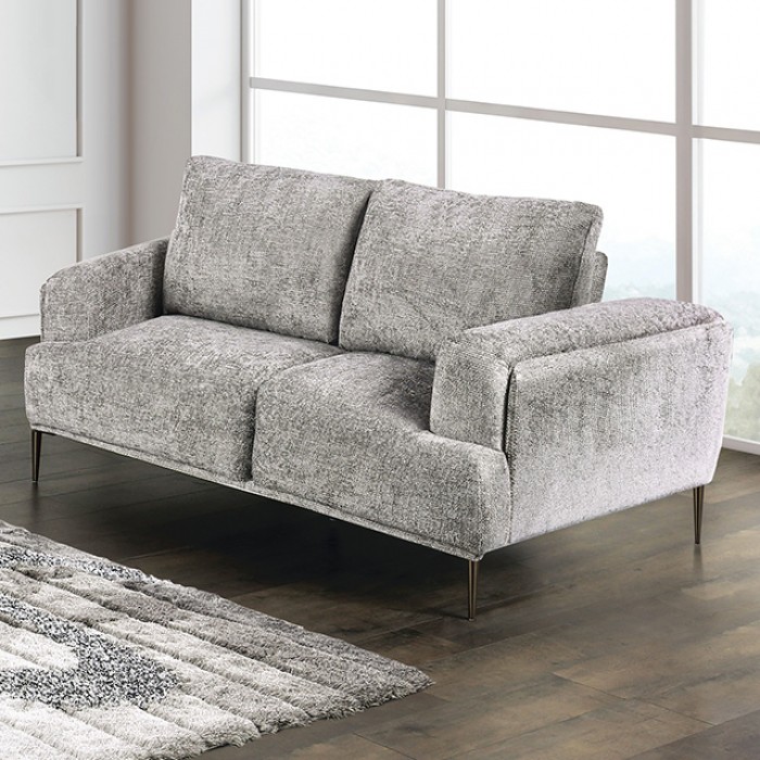 Gladbach Loveseat In Gray Chenille – Fm63007Gy-Lv By Furniture Of America | Mobilia Cleopatra 3 Gladbach Loveseat in Gray Chenille – FM63007GY-LV by Furniture of America