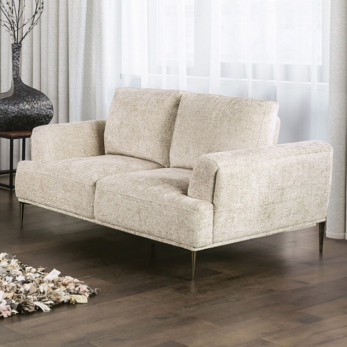Gladbach Loveseat In Light Brown Chenille – Fm63007Lb-Lv By Furniture Of America | Mobilia Cleopatra 3 Gladbach Loveseat in Light Brown Chenille – FM63007LB-LV by Furniture of America