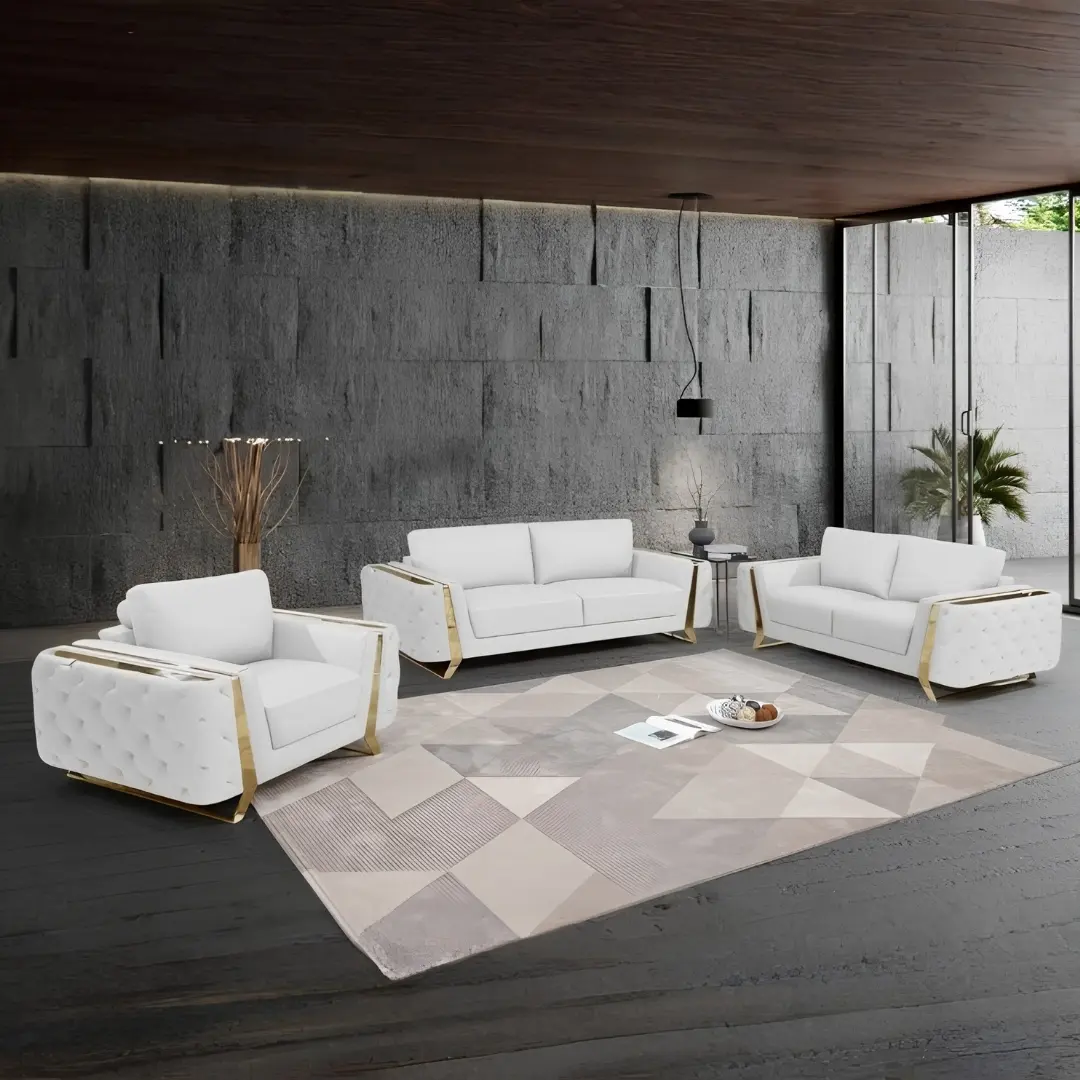 1050 Divanitalia Velvet Fabric Sofa Set By Gu Furniture | Mobilia Cleopatra 3 1050 DivanItalia Velvet Fabric Sofa Set By Gu Furniture - Image 1
