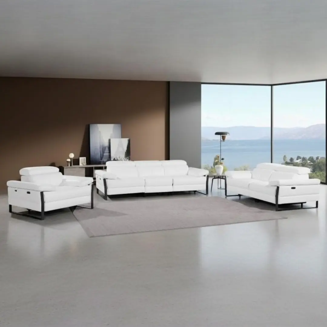 1246 Divanitalia Top Grain Italian Leather Sofa Set By Gu Furniture | Mobilia Cleopatra 3 1246 DivanItalia Top Grain Italian Leather Sofa Set By Gu Furniture - Image 1