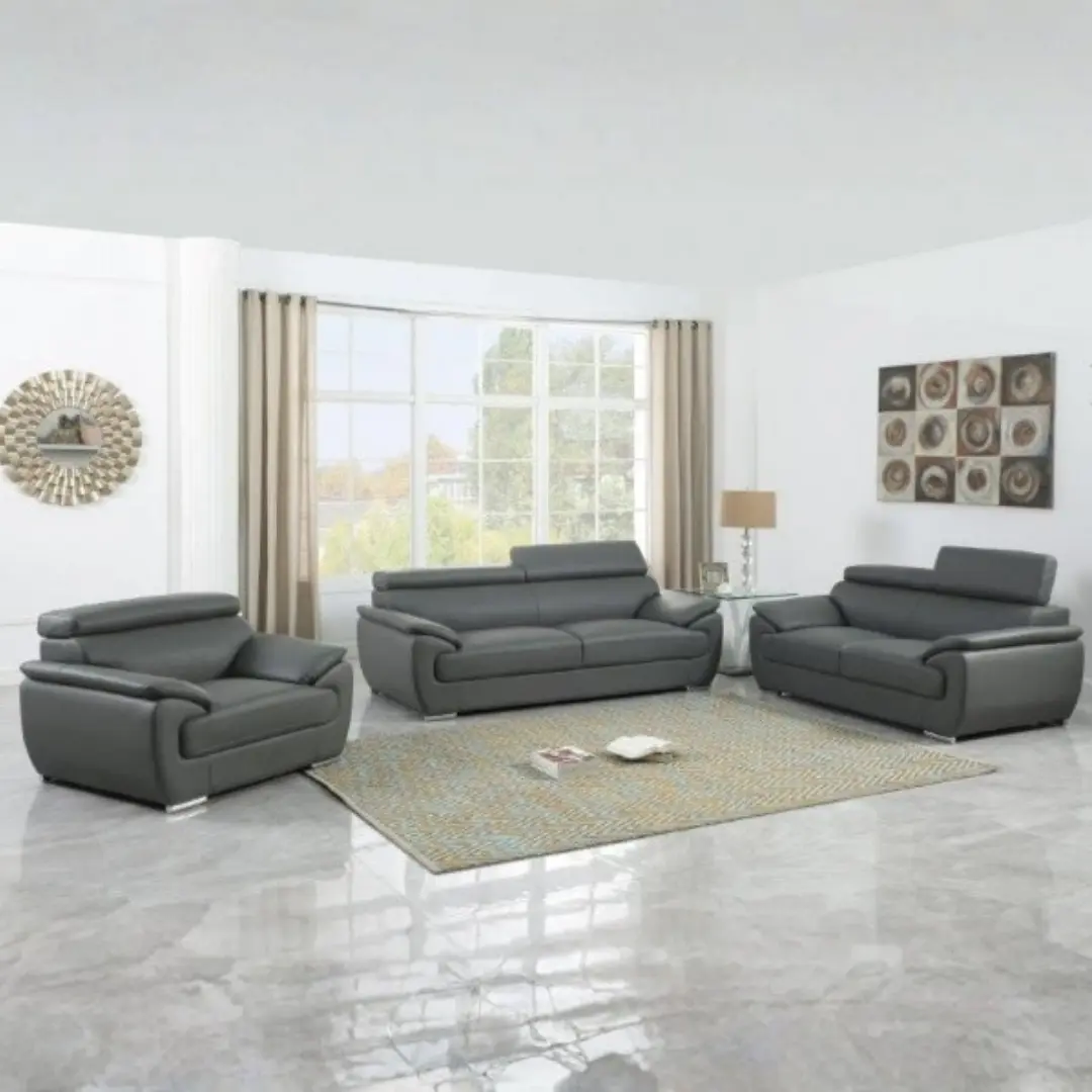 4571 Genuine Leather Sofa Set By Gu Furniture | Mobilia Cleopatra 3 4571 Genuine Leather Sofa Set By Gu Furniture - Image 1