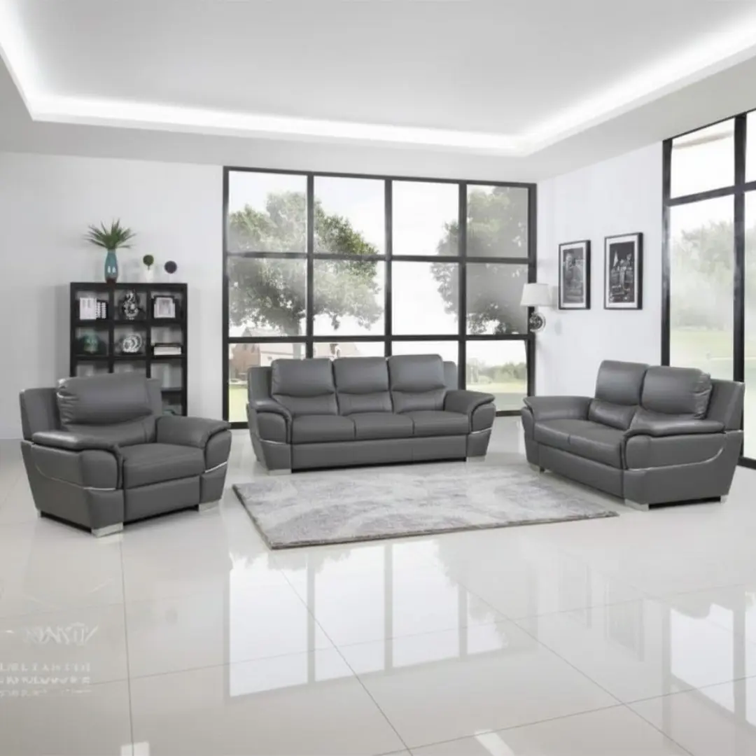 4572 Genuine Leather Sofa Set By Gu Furniture | Mobilia Cleopatra 3 4572 Genuine Leather Sofa Set By Gu Furniture - Image 1