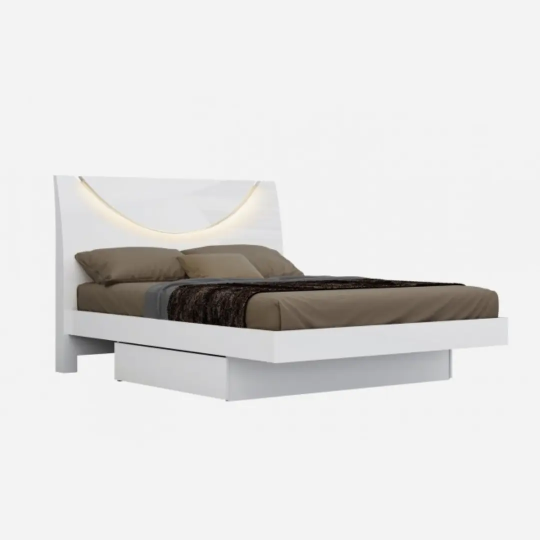 Bellagio White Bed By Gu Furniture | Mobilia Cleopatra 3 Bellagio White Bed By Gu Furniture - Image 1