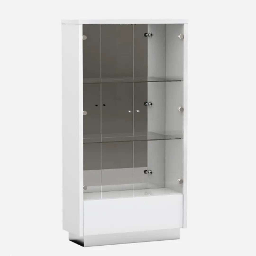D313 High Gloss White Vetrina By Gu Furniture | Mobilia Cleopatra 3 High Gloss White Vetrina