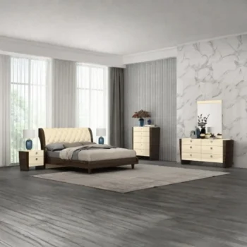 Paris Beige King 4PC Bedroom Set By Gu Furniture