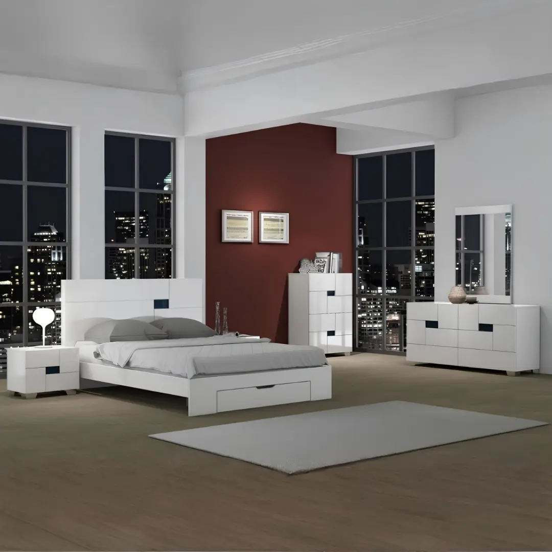 Aria Queen 4Pc Bedroom Set By Gu Furniture | Mobilia Cleopatra 3 Aria Queen 4PC Bedroom Set By Gu Furniture - Image 1