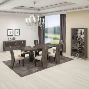 D59 High Gloss Gray Dining Set By Gu Furniture