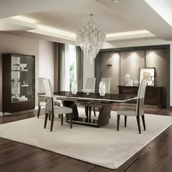 D832 High Gloss Brown Dining Set By Gu Furniture