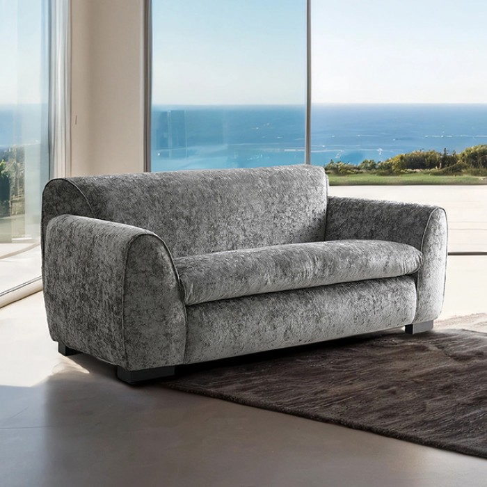 Severo Loveseat In Light Gray Chenille – Fm61005Gy-Lv By Furniture Of America | Mobilia Cleopatra 3 Severo Loveseat in Light Gray Chenille – FM61005GY-LV by Furniture of America