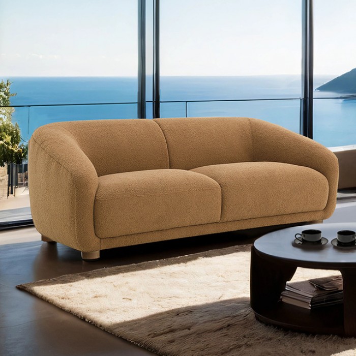 Kolvere Loveseat In Brown Boucle – Fm61006Br-Lv By Furniture Of America | Mobilia Cleopatra 3 Kolvere Loveseat in Brown Boucle – FM61006BR-LV by Furniture of America