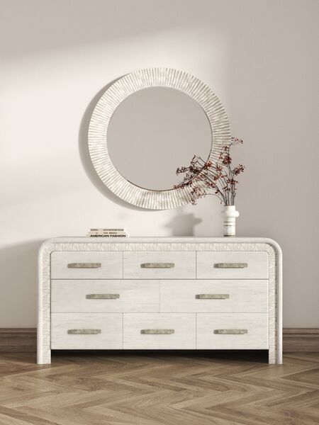 Ashlar Coastal Modern Dresser By Art Furniture | Mobilia Cleopatra 3 Ashlar Coastal Modern Dresser & Mirror