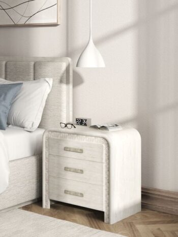 Ashlar Coastal Modern Nightstand with USB Ports