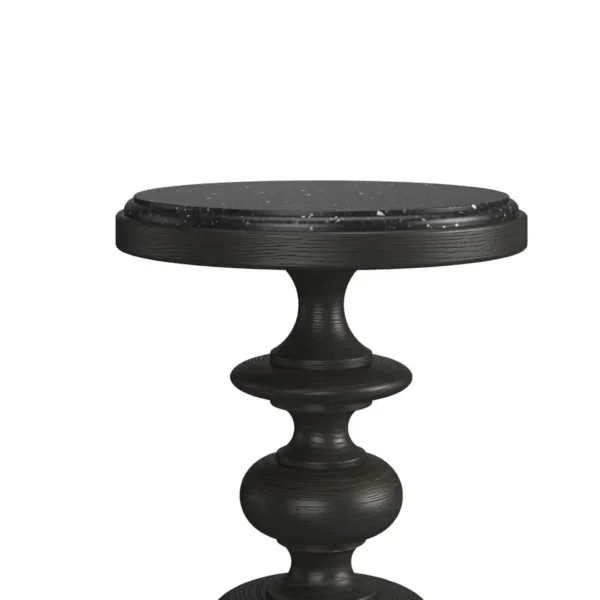 Atrium Black Granite Top Side Table By Art Furniture - Image 2