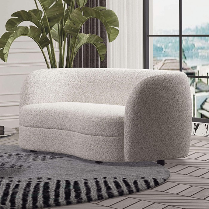 Versoix Loveseat In Off-White Boucle – Fm61003Wh-Lv By Furniture Of America | Mobilia Cleopatra 3 Versoix Loveseat in Off-White Boucle – FM61003WH-LV by Furniture of America