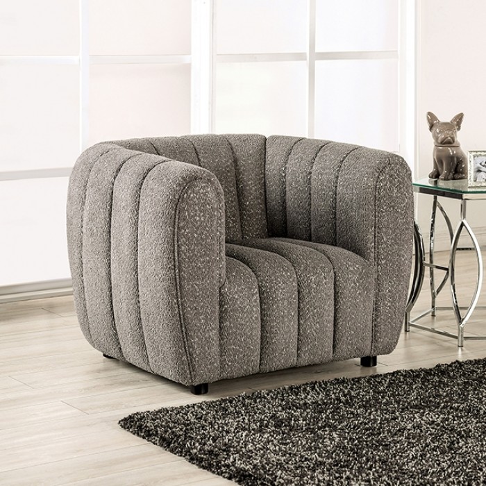 Aversa Chair In Charcoal Gray Boucle – Fm61002Gy-Ch By Furniture Of America | Mobilia Cleopatra 3 Aversa Chair in Charcoal Gray Boucle – FM61002GY-CH by Furniture of America