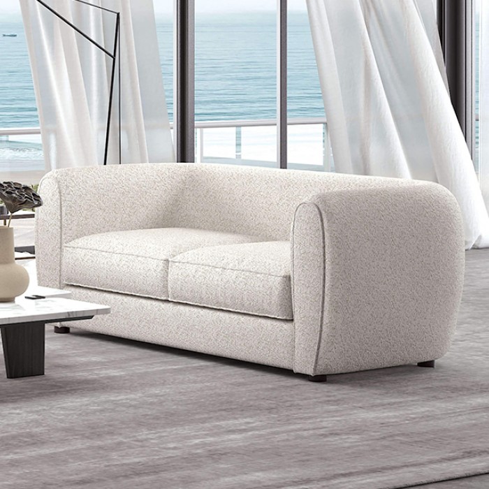 Verdal Loveseat In Off-White Boucle – Fm61001Wh-Lv By Furniture Of America | Mobilia Cleopatra 3 Verdal Loveseat in Off-White Boucle – FM61001WH-LV by Furniture of America