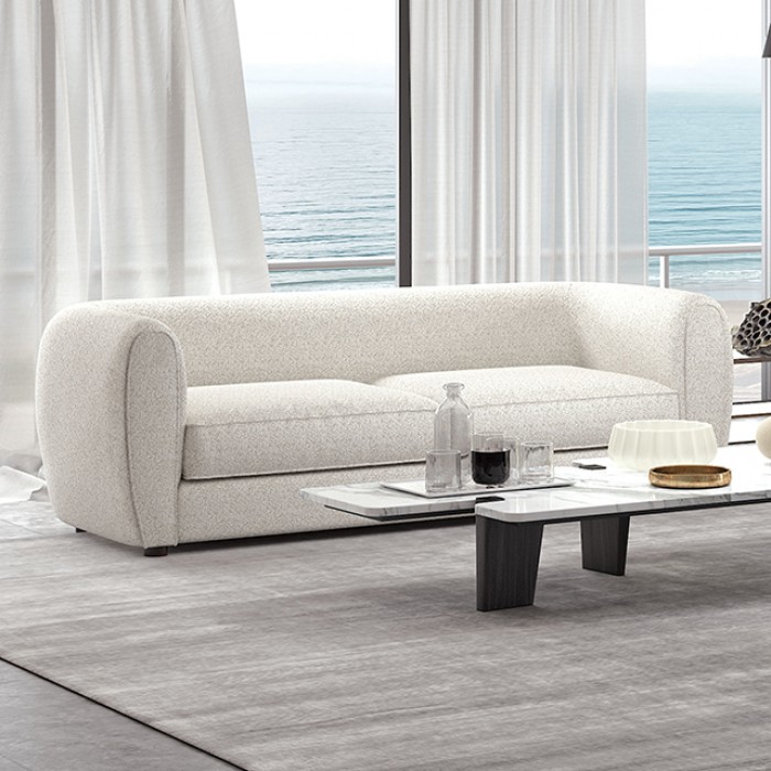 Verdal Sofa In Off-White Boucle – Fm61001Wh-Sf By Furniture Of America | Mobilia Cleopatra 3 Verdal Sofa in Off-White Boucle – FM61001WH-SF by Furniture of America