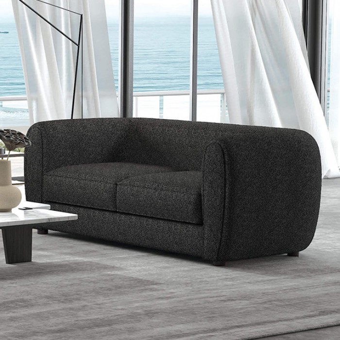 Verdal Loveseat In Black Boucle – Fm61001Bk-Lv By Furniture Of America | Mobilia Cleopatra 3 Verdal Loveseat in Black Boucle – FM61001BK-LV