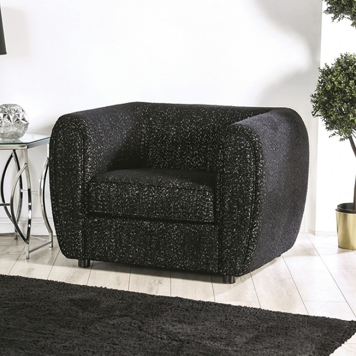 Verdal Chair In Black Boucle – Fm61001Bk-Ch By Furniture Of America | Mobilia Cleopatra 3 Verdal Chair in Black Boucle – FM61001BK-CH by Furniture of America