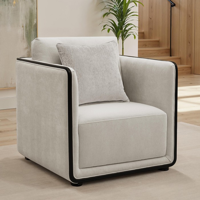 Benilde Living Chair In Taupe Chenille By Furniture Of America | Mobilia Cleopatra 3 Benilde Sofa in Taupe Chenille – FM67004TP-SF by Furniture of America