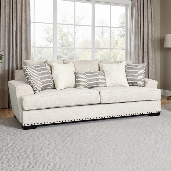 Gervais Oversized Sofa In Taupe Fabric – Sm1253-Sf By Furniture Of America | Mobilia Cleopatra 3 Gervais Oversized Sofa in Taupe Fabric – SM1253-SF by Furniture of America