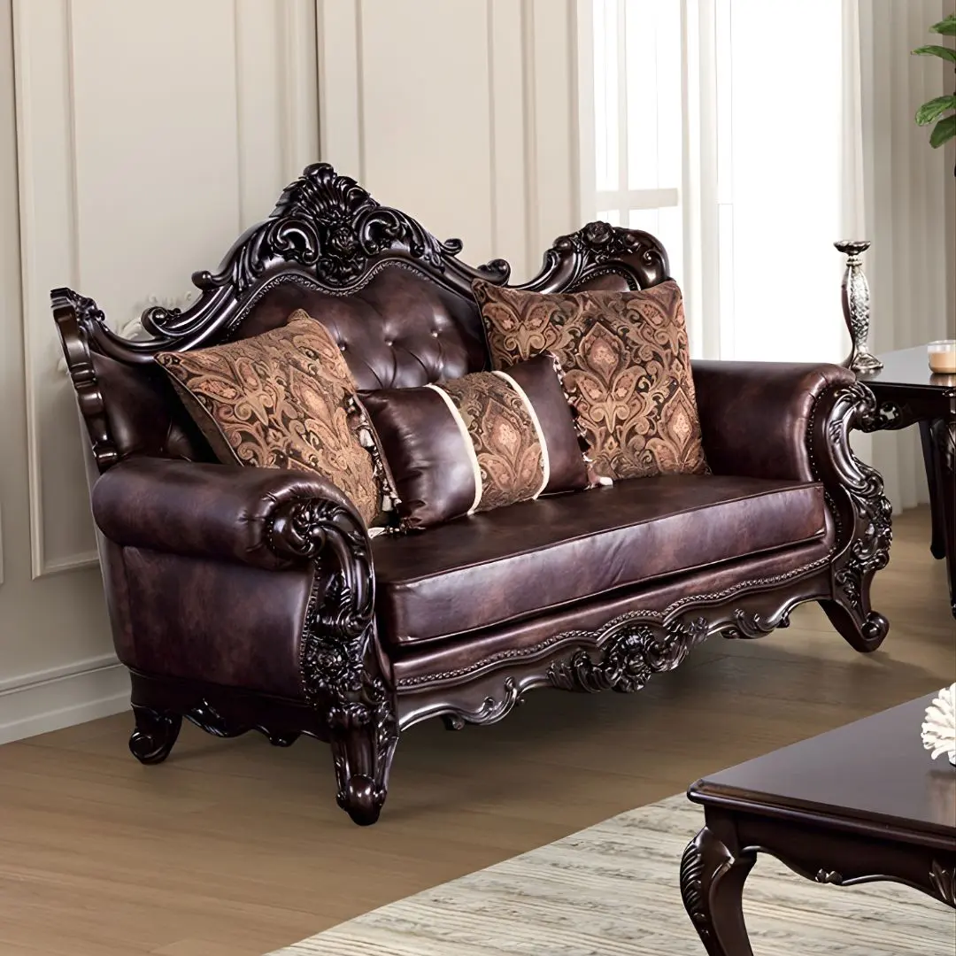 Palencia Loveseat | Fm65005Br-Lv By Furniture Of America | Mobilia Cleopatra 3 Palencia Loveseat | FM65005BR-LV by Furniture of America - Image 1