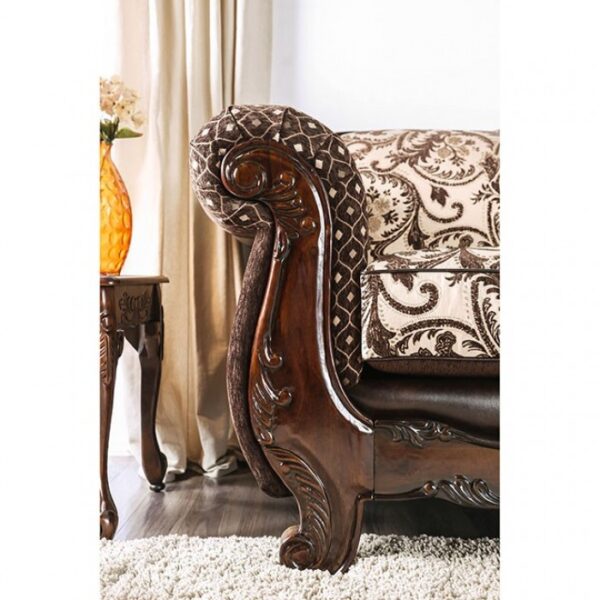 Quirino Traditional Loveseat in Light & Dark Brown – SM6416-LV by Furniture of America