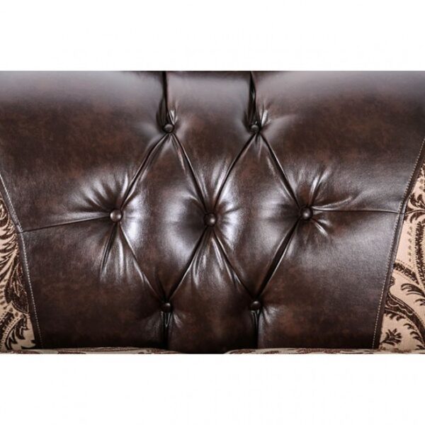 Quirino Traditional Loveseat in Light & Dark Brown – SM6416-LV by Furniture of America