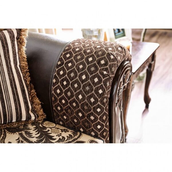 Quirino Traditional Loveseat in Light & Dark Brown – SM6416-LV by Furniture of America