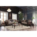 Quirino Traditional Loveseat in Light & Dark Brown – SM6416-LV by Furniture of America