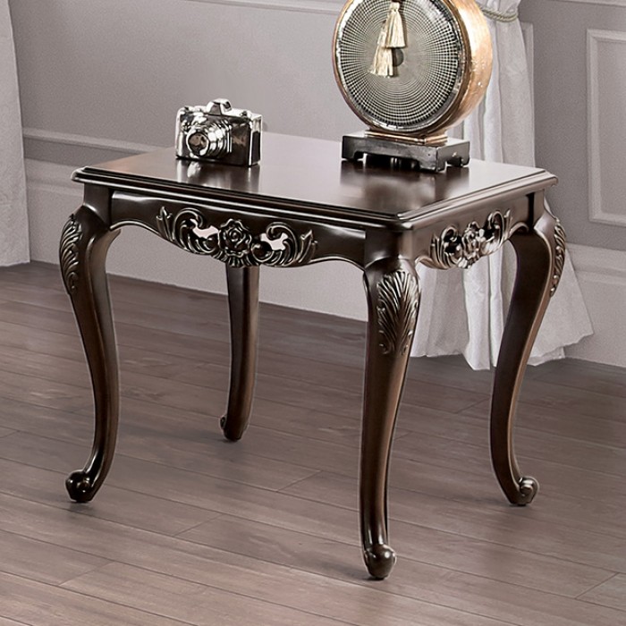 Halcaster Traditional Java End Table – Fm45003E By Furniture Of America | Mobilia Cleopatra 3 Halcaster Traditional Java End Table – FM45003E