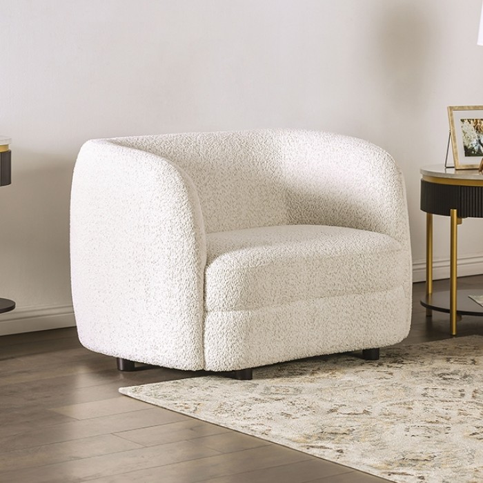 Versoix Contemporary Off-White Boucle Chair – Fm61003Wh-Ch By Furniture Of America | Mobilia Cleopatra 3 Versoix Contemporary Off-White Boucle Chair – FM61003WH-CH
