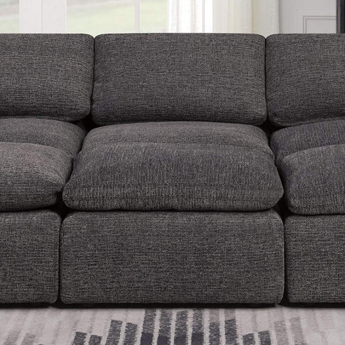 Joel Contemporary Gray Chenille Armless Chair – Cm6974Gy-Ac By Furniture Of America | Mobilia Cleopatra 3 Joel Contemporary Gray Chenille Armless Chair – CM6974GY-AC