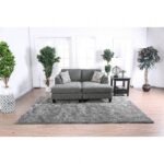 Lowry Transitional Gray Chenille Armless Chair – CM6363-CH