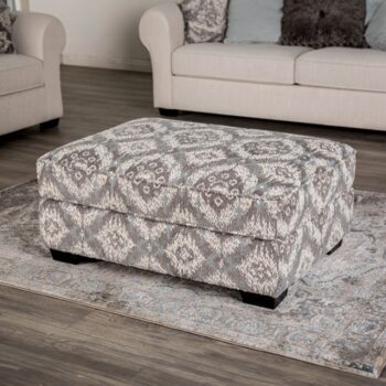 Queensbury White Ottoman – Transitional Style Comfort & Elegance | FM61113WH-OT-PT