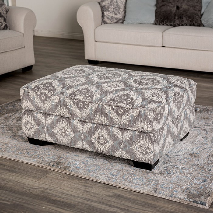 Queensbury White Ottoman – Transitional Style Fm61113Wh-Ot-Pt By Furniture Of America | Mobilia Cleopatra 3 Queensbury White Ottoman – Transitional Style Comfort & Elegance | FM61113WH-OT-PT