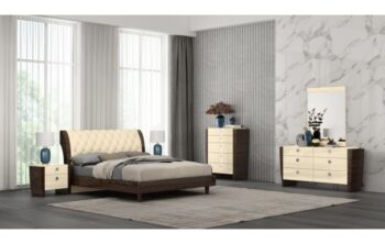 Paris Beige King 4PC Bedroom Set By Gu Furniture