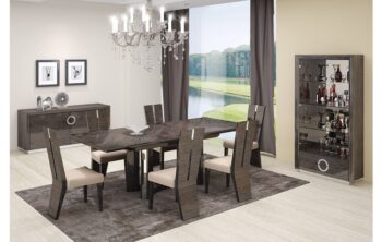 D59 High Gloss Gray Dining Set By Gu Furniture