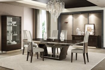 D832 High Gloss Brown Dining Set By Gu Furniture