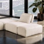 Stavanger Beige Bouclé L-Sectional – Contemporary Modular Sofa with Extendable Backrest | FM63001BG-F