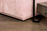 Stavanger Pink Curved 2-Seater Sofa with Ottoman – Contemporary Bouclé Modular Design | FM63001PK-D