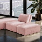 Stavanger Pink L-Sectional Sofa – Contemporary Bouclé Modular Design | FM63001PK-F