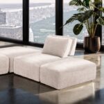 Stavanger Light Brown L-Sectional Sofa – Contemporary Bouclé Modular Design | FM63001LB-F