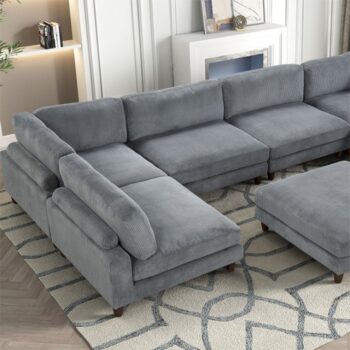 Dagenham Gray Sectional Sofa [A] – Contemporary Modular Design | FM6800GY-A